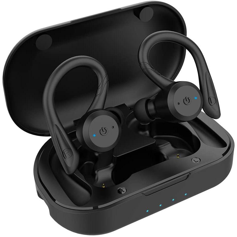 APEKX Bluetooth Headphones True Wireless Earbuds with Charging Case Black In-Ear Headphones - Tophatter Daily Deals